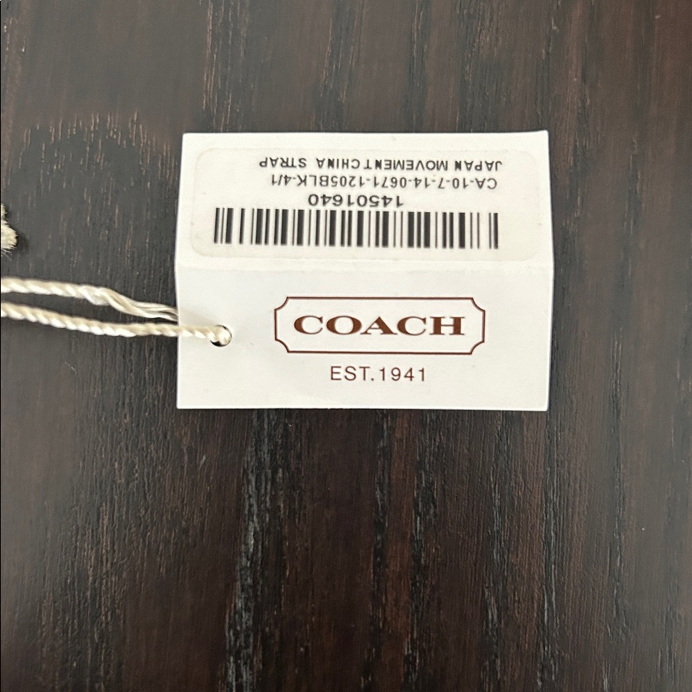 Coach Black Leather Strap Silver-Tone Women’s Watch - Picture 5 of 9